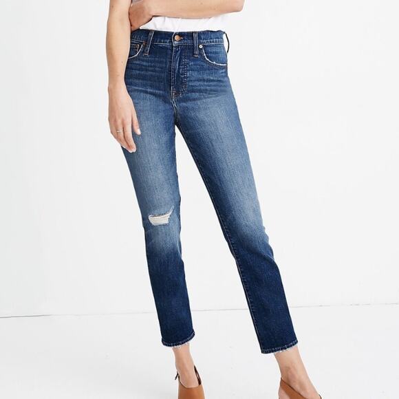 Madewell The Perfect Vintage Crop Jeans Bellbrook Wash Comfort Stretch Edition - Picture 1 of 10